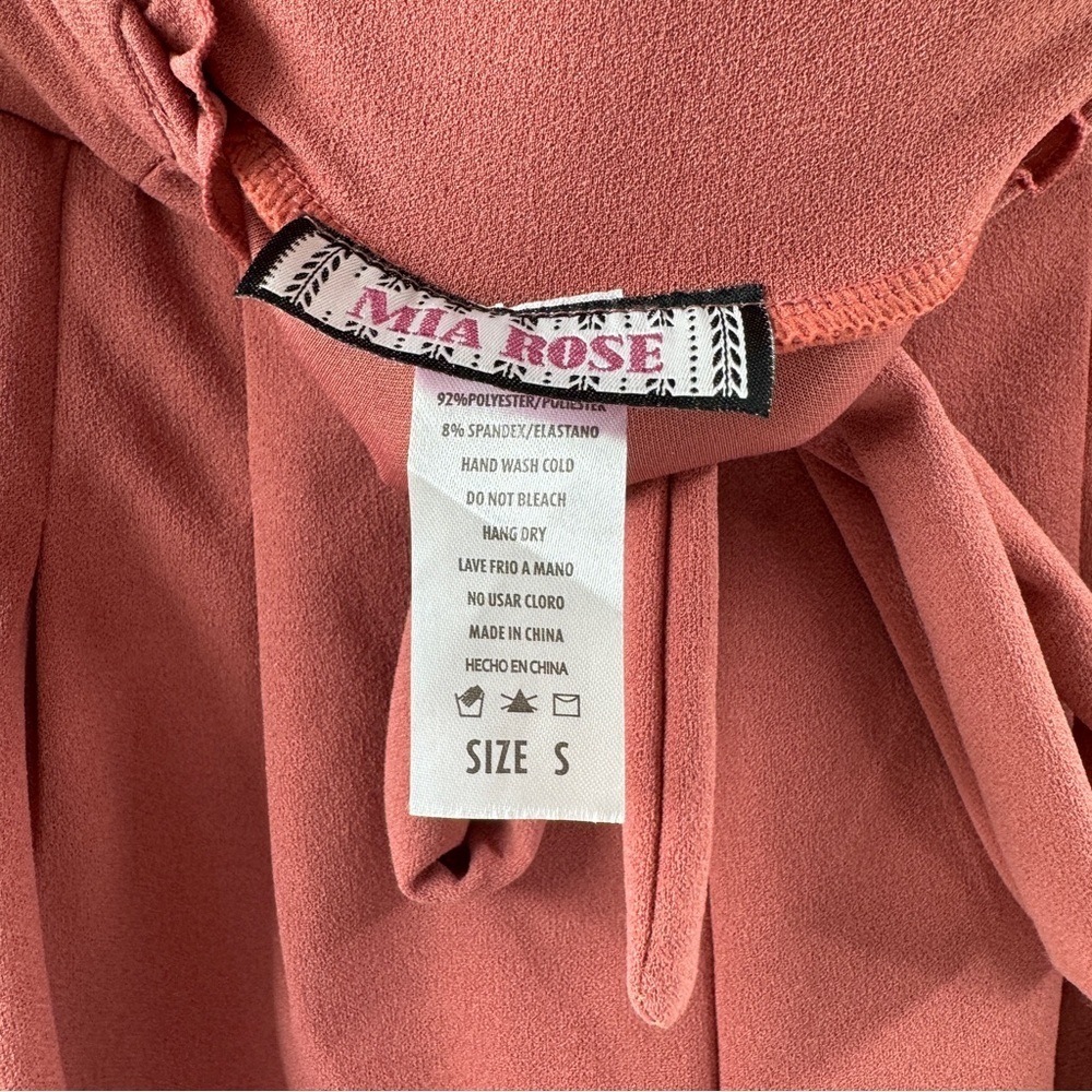 Mia Rose Rosy Pink Paperbag Tie Pants | Women’s Size Small | NWT - Picture 5 of 9